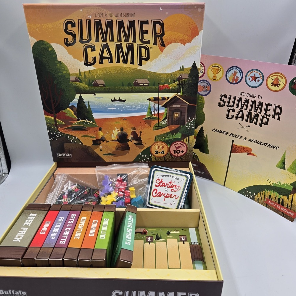 Summer Camp‎ Board game By Buffalo Games Nice Clean Complete!